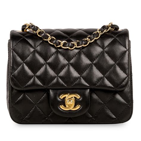 chanel classic flap square mini|Chanel mini flap bag lambskin.